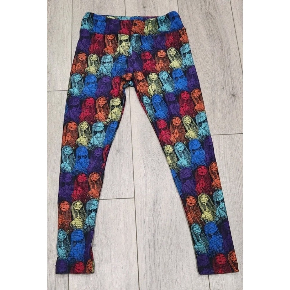 LulaRoe Disney Nightmare Before Christmas Rainbow‎ Sally Leggings Womens Onesize